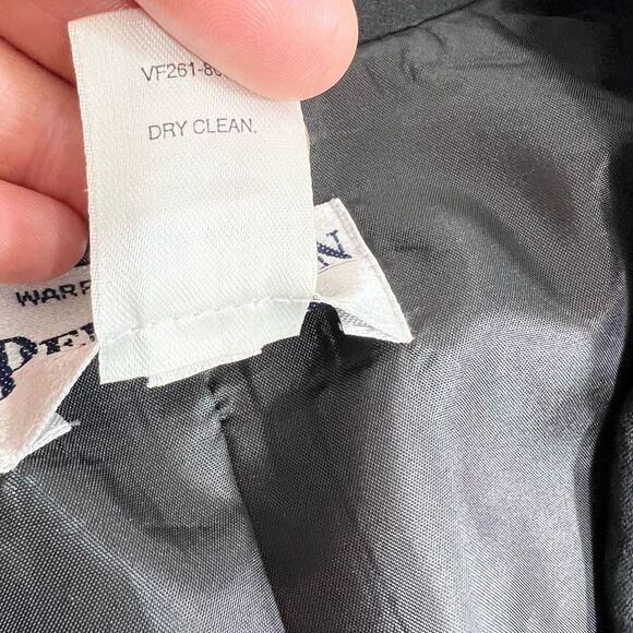 Pendleton Three Button Blazer Women's 12 Black Lapel Notch Silk Blend Work Suit - Picture 6 of 8